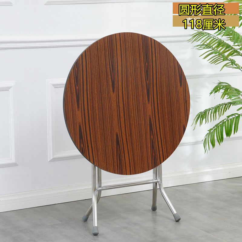 Mesa de puesto plegable, mesa de comedor, casa, casa, casa, casa de alquiler de apartamento pequeño, mesa redonda simple para cenar al aire libre