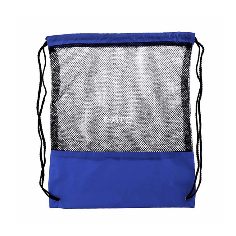 网布拉绳包装袋 化妆品健身束口收纳袋 六角网格抽绳收纳袋定做