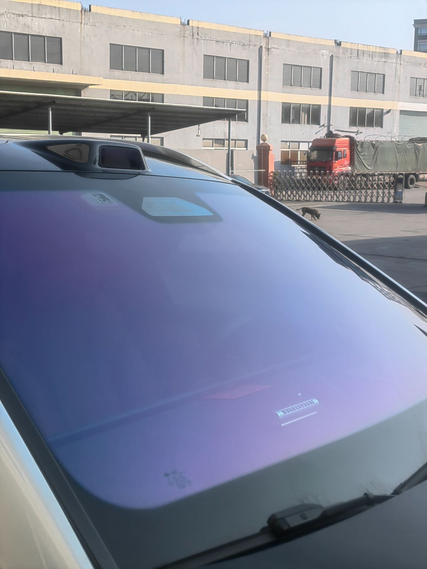 Kpu Hydrophobic Car Glass Shield Front Windshield Purple Protective Film Explosion-Proof Film Anti-Sand and Stone Collision Hd Shield