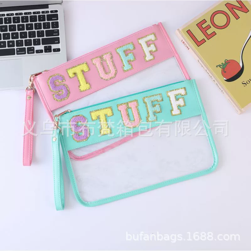 Waterproof transparent towel PVC, capacious cosmetic bag, universal wallet, Amazon