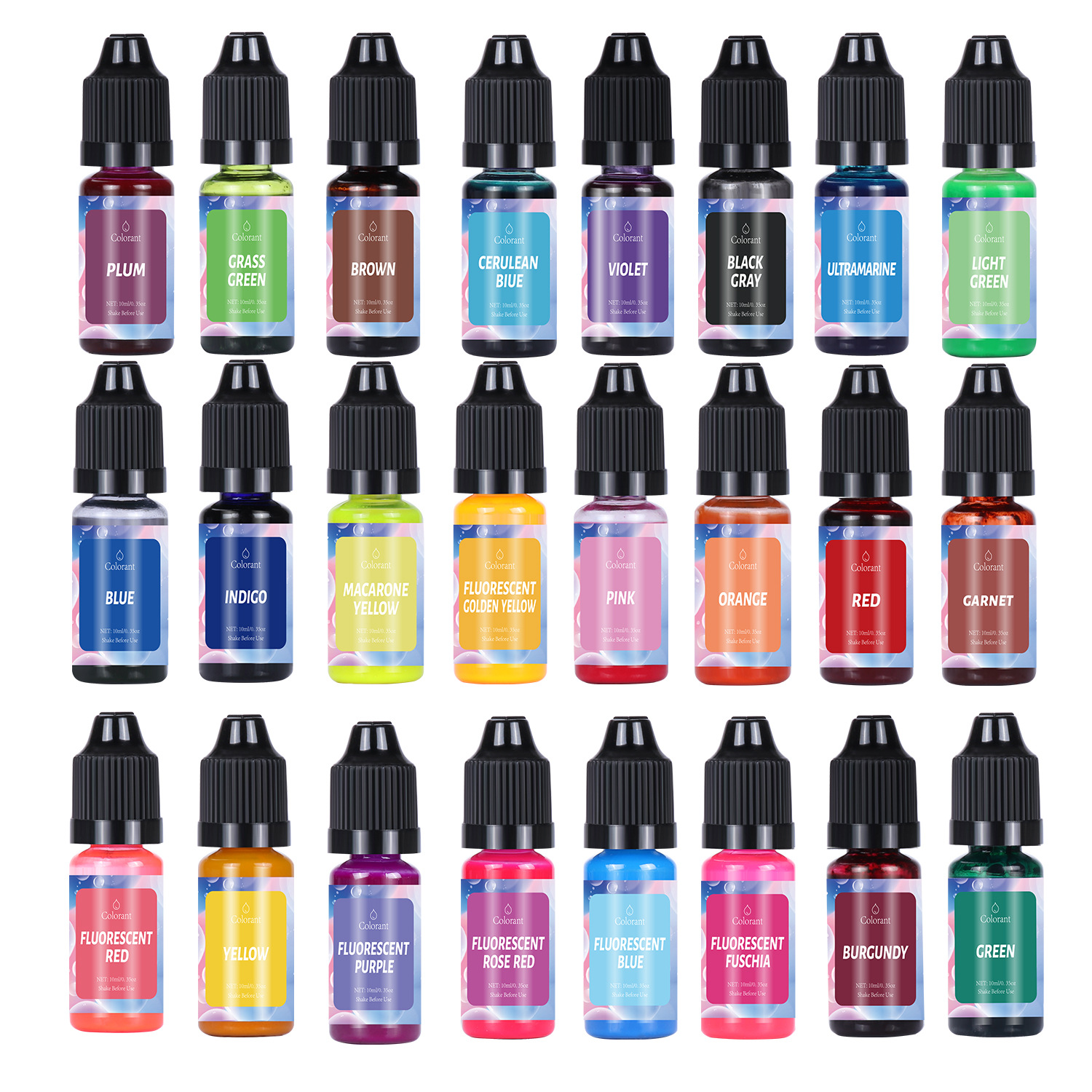 Cross border 36 color 10ml candle colorant DIY handmade soap pigment soybean wax dye high concentrat
