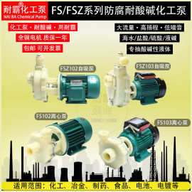 FS102 FSZ103 101塑料自吸泵离心泵耐腐蚀泵耐酸塑料化工防腐蚀泵