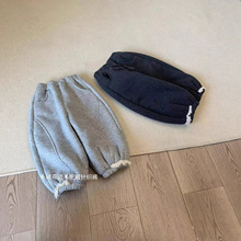女童羊驼绒裤子25冬季新款儿童加厚加绒一条过冬宝宝休闲运动卫裤