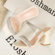 318-9 Style Sexy banquet one word belt women's sandals square head Rhinestone thick heel open toe high heel external transmission slippers