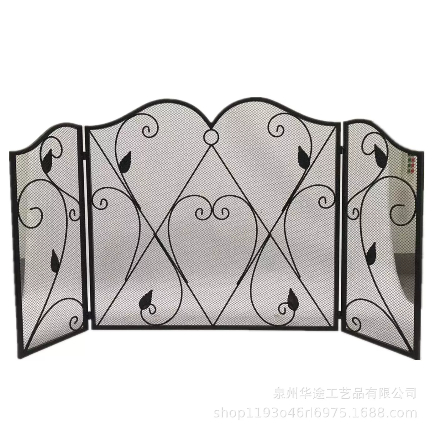 铁艺金属壁炉屏风复古挡网防护栏壁炉罩火炉围挡FIREPLACE SCREEN