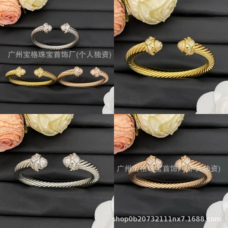 David Yurman Bracelet European and American Cross-Border Light Luxury Niche High-End Fashion Trendy Retro Jewelry