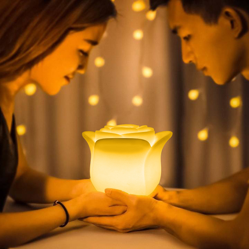 Transfronterizo LED rotomolding control remoto ajustable rosa lámpara de noche dormitorio cabecera lámpara de boda bar KTV lámpara de escritorio decorativa