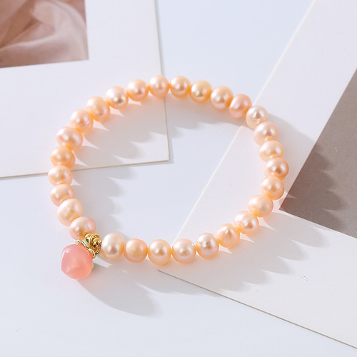 Niche Creative Design Natural Pearl Bracelet/Necklace for Instagram, Minimalist Vintage Baroque Bangle Bracelet, Gift for Girlfriend