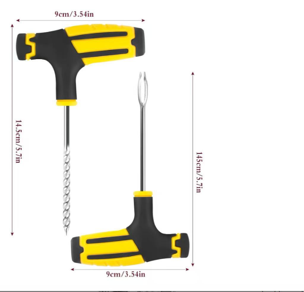 Cross-border best-selling solid handle tire repair kit outdoor bicycle and car tire emergency repair kit