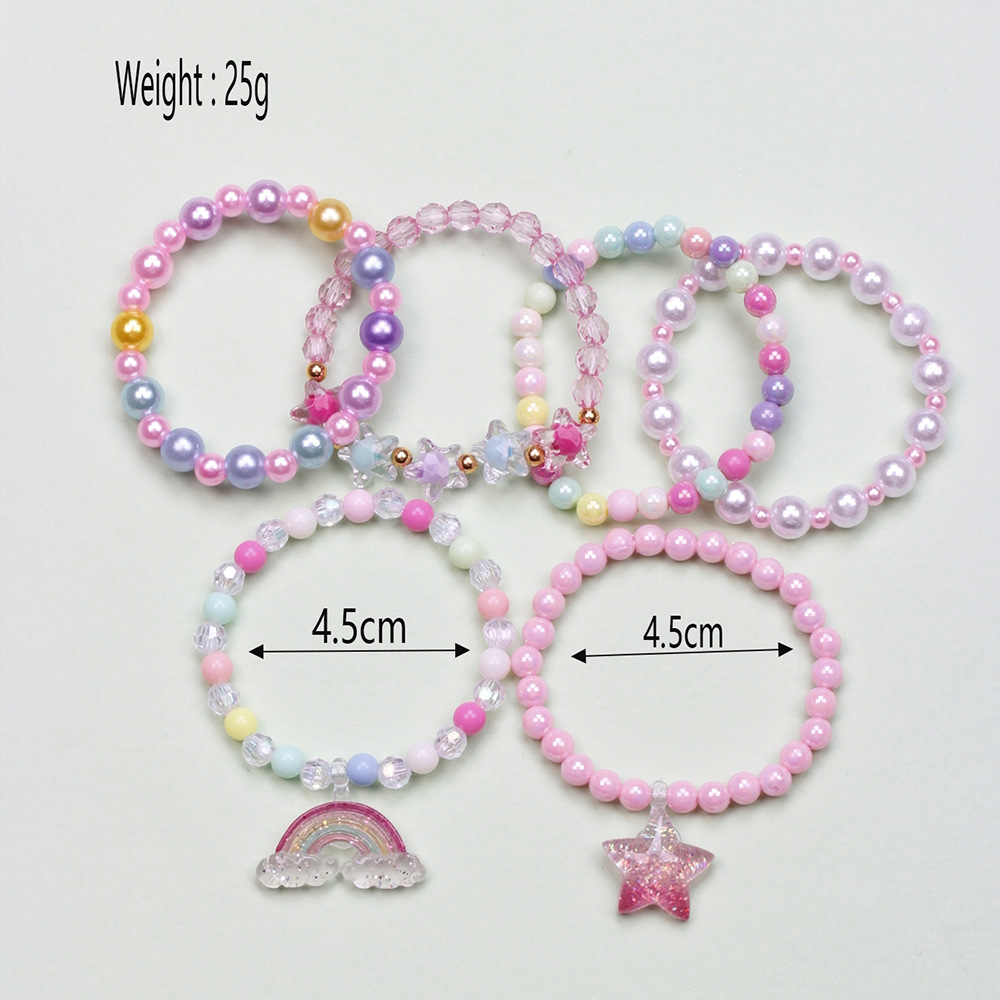 Fashion Letter Butterfly Plastic Beaded Kid's Bracelets 6 Pieces display picture 15