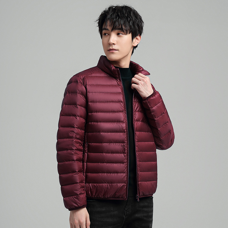 Abbigliamento maschile taglie forti uomo tinta unita semplice colletto alto cappotto in cotone stile slim caldo cappotto in cotone uomo_voghion.com