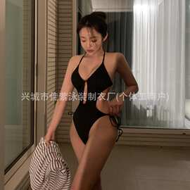 2025新款欧美连体修身镂空性感泳装泳衣女外贸批发跨境代发