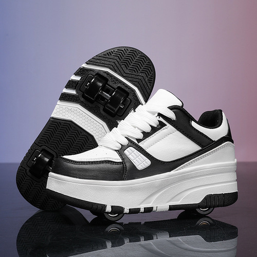 Student Runway Shoes with Four Wheels for Children, Unisex, Detachable, Ultra-Light Version with Wheels