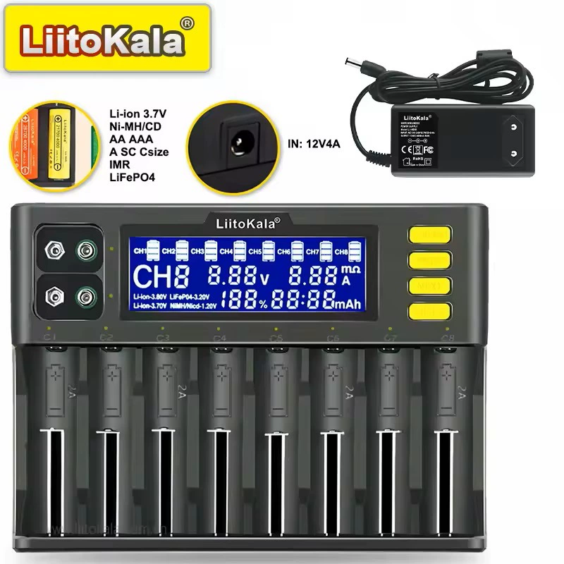 LiitoKala [Lii-S4 lii-S2 S1 lii-S6 18650 литиевый аккумулятор зарядное устройство прямой/обратной зарядки]