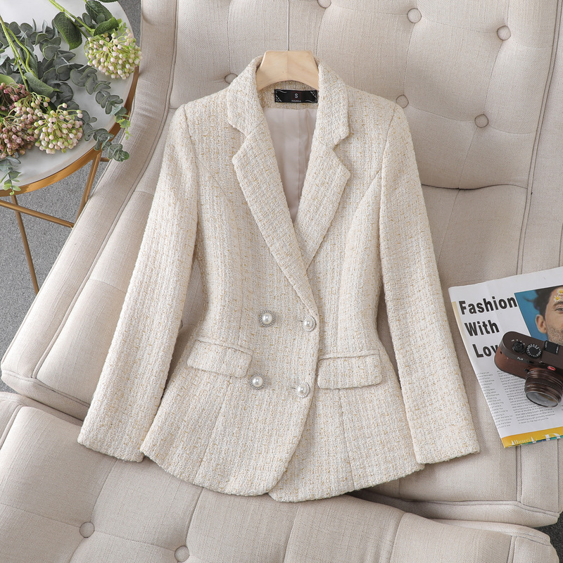 Women's Clothing tweed suit jacket for women 2024 autumn new style ladies high end goddess style small suit_voghion.com