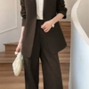 Brown one-piece suit