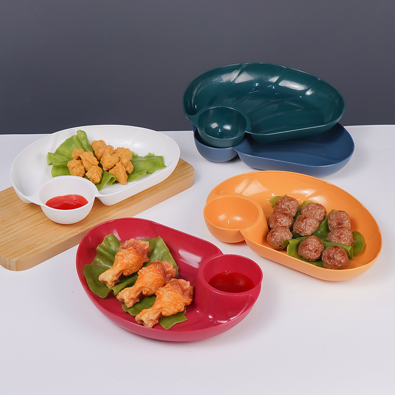 Cross-border Japanese-style Dumpling Plate with Dip Dip Plate Household Fried Frying Plate Potato Strip Plate Sushi snack plate Wholesale