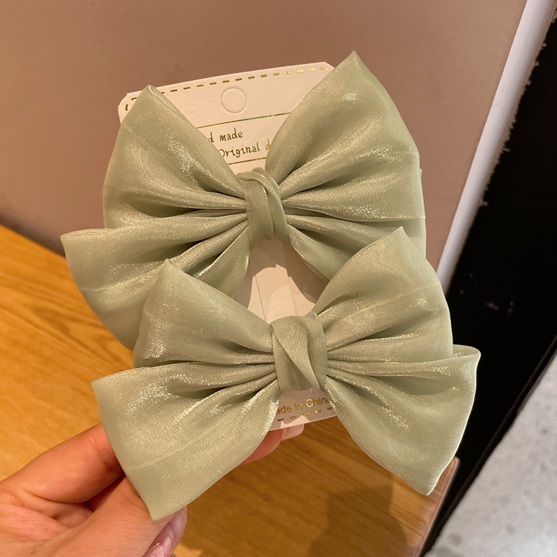 С бантиком, зеленый, 12см