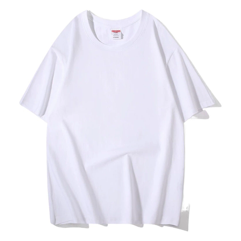 Футболка из хлопка на заказ с логотипом с круглым вырезом