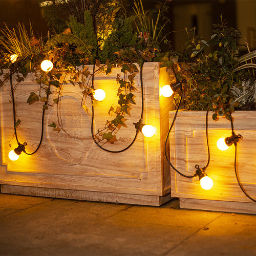 Outdoor waterproof camping atmosphere light solar LED color string light outdoor canopy tent courtyard decorative light G50