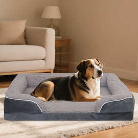 亚马逊狗沙床面可拆洗宠物沙发狗床大型犬防撕咬狗窝批发跨境专供