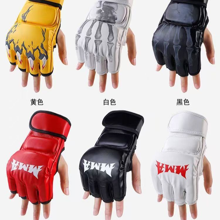 Boxing Gloves Half-Finger Adult Training Mma Professional Fighting Fighting Sandbag Mma Boxing Glove Set