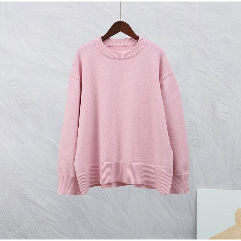 Winter fuchsia cute sweater, European style, (Cross-border trading), Amazon, 2024 years, round collar