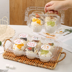 Portable cupcake packaging box, tart pastry, disposable transparent picnic baking box, packing box