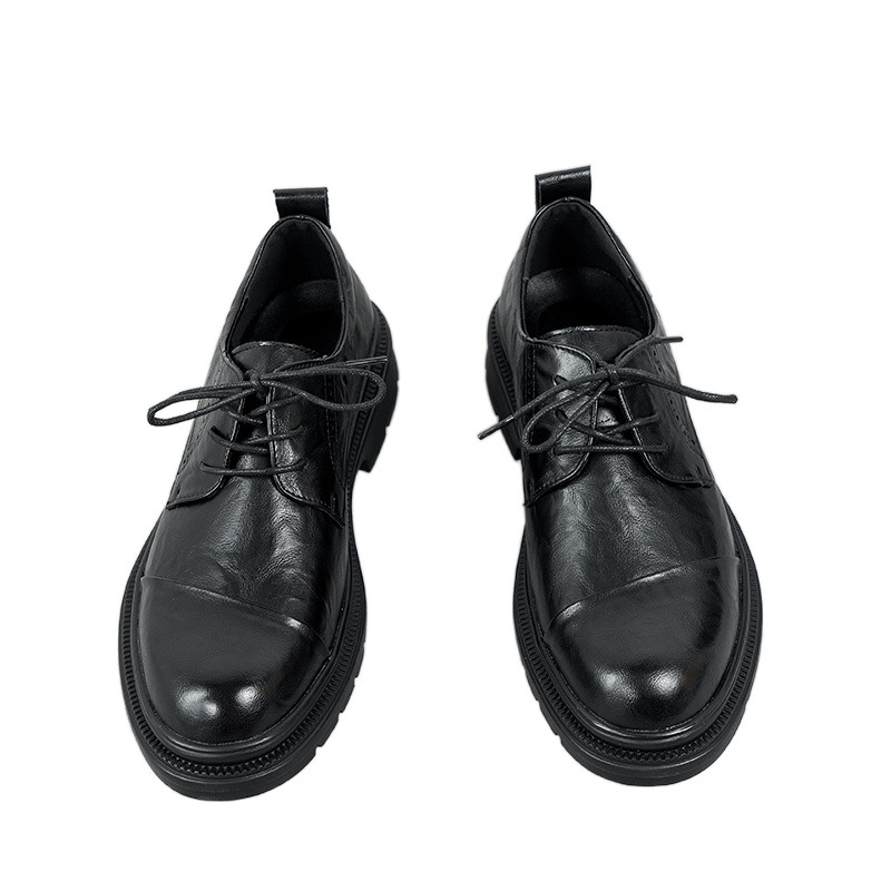 ShoeVault Spring Men's Casual Formal Business Style British Derby Leather Wedding Groom Shoes Men_voghion.com