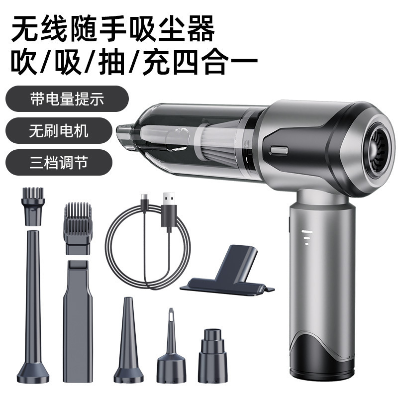 Leben Window Vacuum Cleaner for Car and Home Use, Wireless Handheld High-Suction Groove Window Sill Gap Cleaning Machine with Lighting