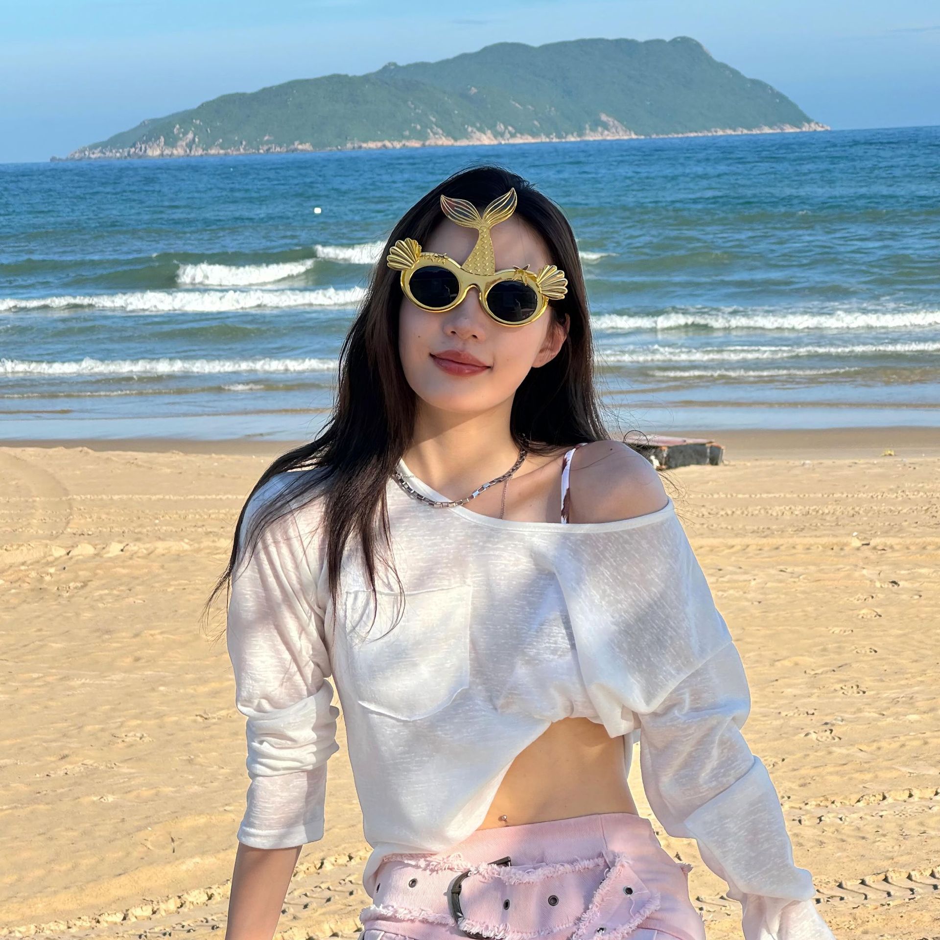 Gafas de Fiesta con Temática Hawaiana, ABS, Divertido, Decorativo, para Fiestas en la Playa y Festivales de Música