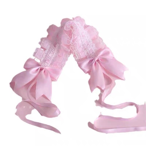 Lolita白色蕾丝蝴蝶结发带法式复古甜美宫廷风头饰新款lo娘发饰