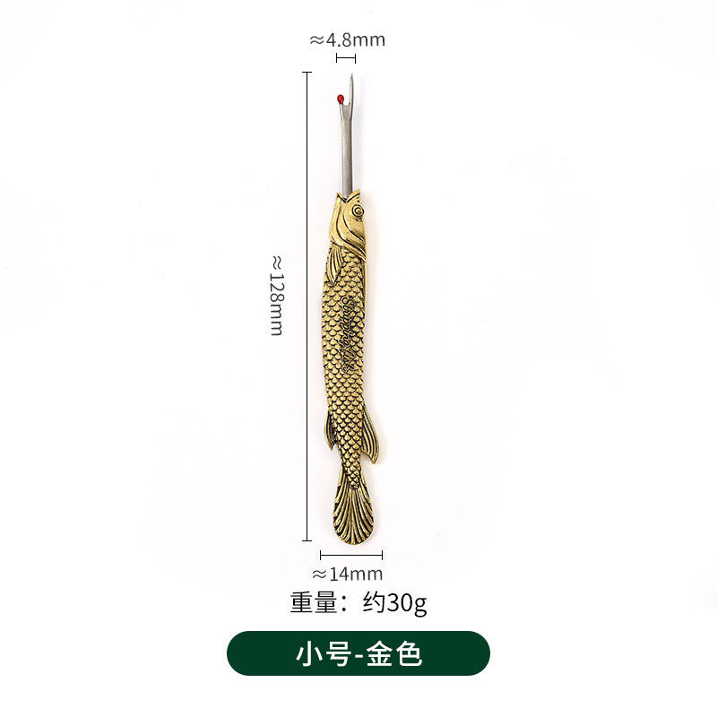 Fabricante de estilo europeo retro tipo pez pequeño divisor herramienta de bricolaje cosida a mano dispositivo de corte de hilo cuchillo de punto de cruz