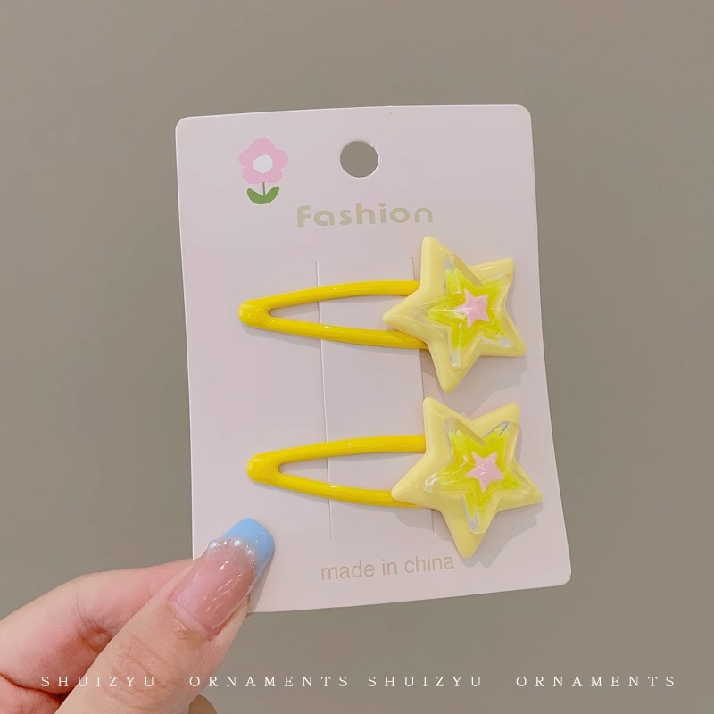 Horquilla de dopamina rosa y2k accesorios de horquilla redonda de mujer sin costuras lindo clip lateral pequeño nuevo clip de flequillo mujer