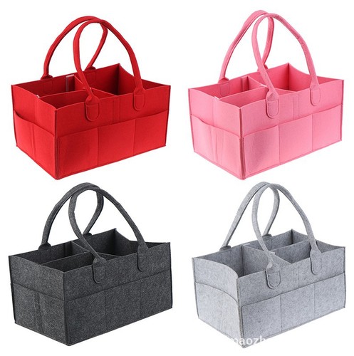 Cross-border cashmere wool diaper bag, Mommy bag, diaper storage bag, custom travel baby hand-held cashmere bag