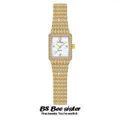 BS新款熱銷手錶廠家直銷外貿鍊表貝母滿鑽女表一件代發0510A