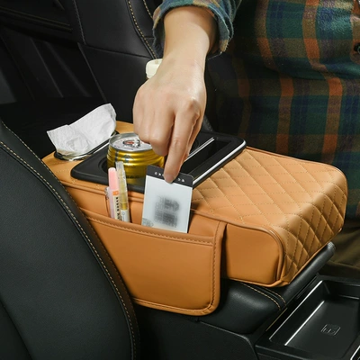 Armrest box: center armrest tissue box storage