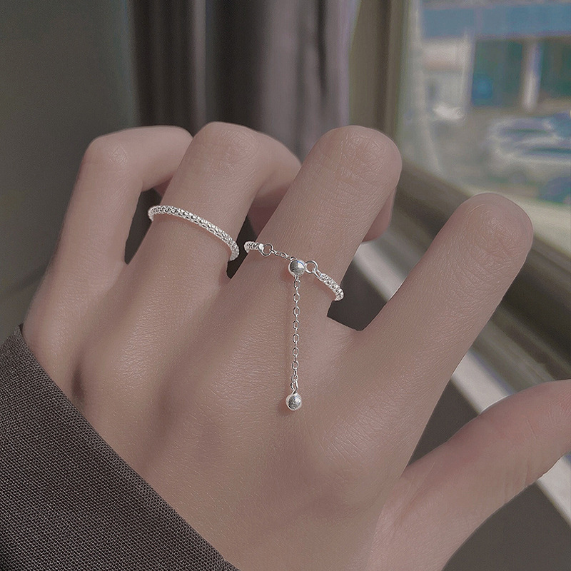 Gypsophila Pull Ring Women's 2022 New Style Personalized Light Luxury Open Ring Niche Design Simple All-match