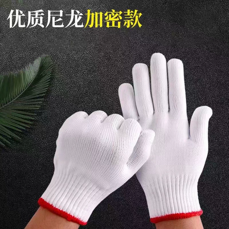 Клей в горошек Перчатки Износостойкий клей в горошек Пластиковый утолщенный клей в горошек Клей в гранулах Белая пряжа Нить Перчатки Нескользящая хлопчатобумажная пряжа Защита работы