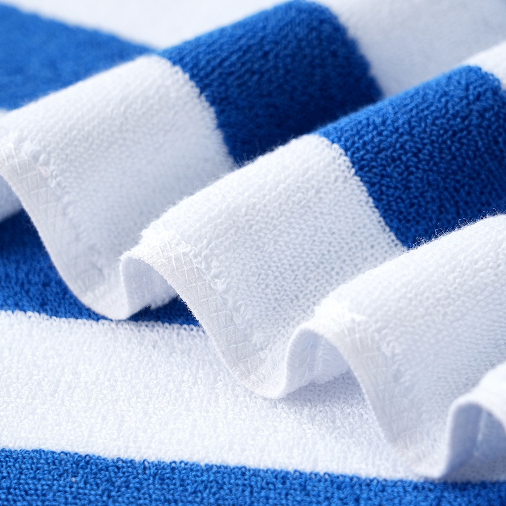 Coton pur, extra large et absorbant pour la plage, importation transfrontalière européenne et américaine, maillot de bain rayé 100% coton._voghion.com