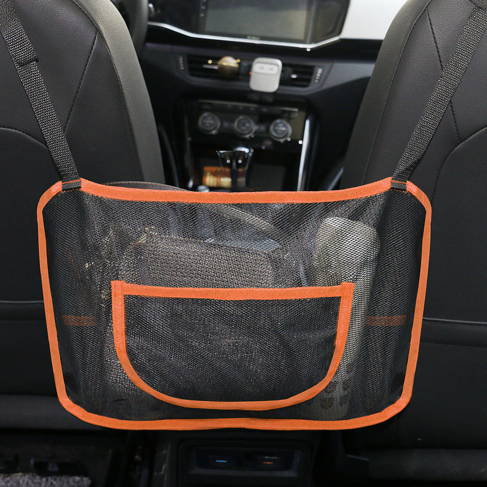 Asiento de coche almacenamiento neto bolsillo bolsa de almacenamiento silla trasera plegable coche almacenamiento colgante bolsa transfronteriza Amazon nuevo caliente