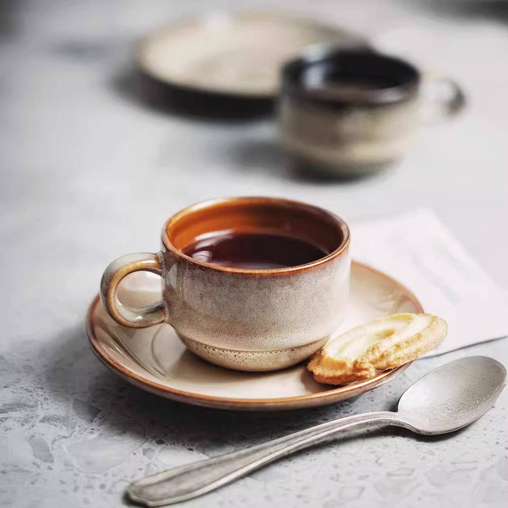 Transfronterizos LICANG tazas de café de cerámica europea creativas de tazas de desayuno caseras tazas de café de oficina