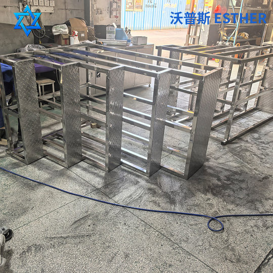 Workshop custom wholesale stainless steel 304 step ladder factory warehouse dust-free workshop mobile platform step ladder