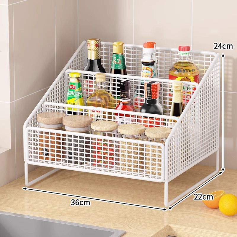 Estante de almacenamiento de condimentos para artículos de cocina Estante de almacenamiento de tazas domésticas Estante de almacenamiento multifuncional de condimentos