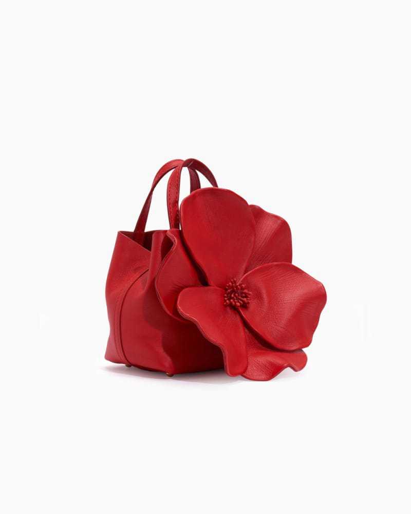 Women's Small Pu Leather Flower Streetwear Open Handbag display picture 11