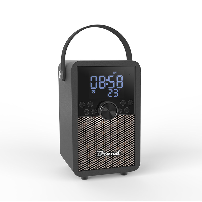 Transfronterizo de madera Altavoz Bluetooth audio nuevo reloj portátil altavoz TF tarjeta Radio Retro Bluetooth audio