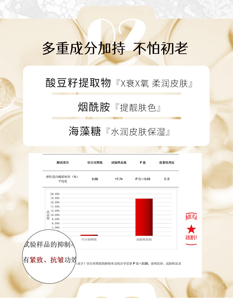 海奇奥类蛇毒肽紧致抗皱冻干面膜 烟酰胺冻干粉女士院线面膜批发