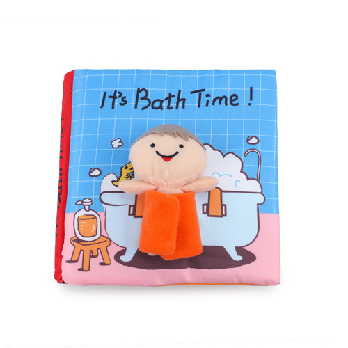 BBSKY baby cloth book enlightenment cognitive toy book parent-child interactive cloth book with ringing paper rattle