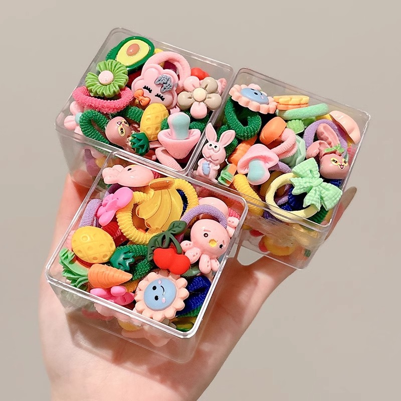 Gomas para el pelo de niños, cintas para el pelo lindas, alta elasticidad, no daña el cabello, bandas elásticas para recoger el pelo, anillos de toalla, gomas para el pelo de bebé, lotes de gomas para el pelo de niños