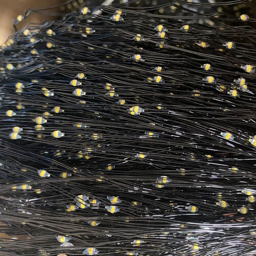 Factory-direct wholesale LED copper-wire lights, flat-glue bare light strings, New Year decorations, waterproof semi-finished festive fairy lights.